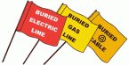 Reusable, weather and fade resistant Marking Flags are an economical way of indicating the presence of buried cable or lines.